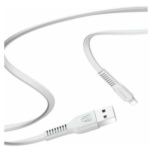 Εικόνα της Καλώδιο Baseus Tough Flat USB to Lightning 1m White CALZY-B02