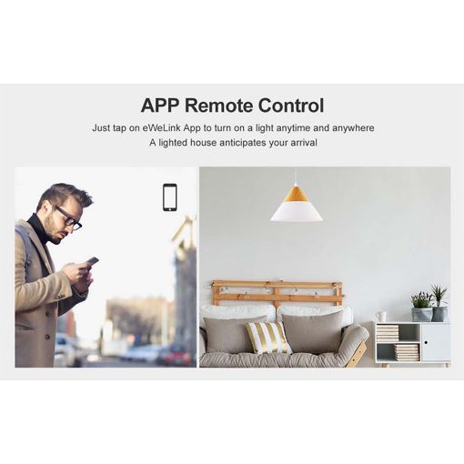 Εικόνα της Smart Χωνευτός Διακόπτης Sonoff TX T0EU2C Wi-Fi με Δύο Πλήκτρα Αφής White IM190314010