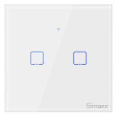 Εικόνα της Smart Χωνευτός Διακόπτης Sonoff TX T0EU2C Wi-Fi με Δύο Πλήκτρα Αφής White IM190314010