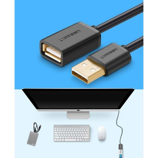 Εικόνα της Καλώδιο Ugreen USB-A Extension Male to Female 1m Black 10314