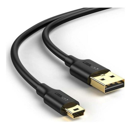 Εικόνα της Καλώδιο Ugreen USB-A Male σε mini USB-B Male 1m Black 10355