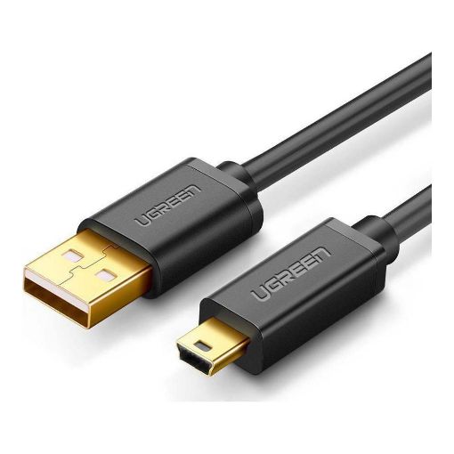 Εικόνα της Καλώδιο Ugreen USB-A Male σε mini USB-B Male 1m Black 10355