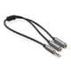 Εικόνα της Καλώδιο Ugreen Headphone Splitter 3.5mm AUX Microphone Black/Silver 0.2m 30619