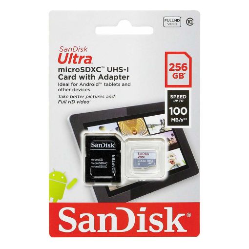 Εικόνα της Κάρτα Μνήμης MicroSDXC SanDisk Ultra 256GB 100MB/s UHS-I SDSQUNR-256G-GN3MN