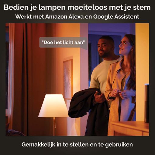 Εικόνα της Philips Hue Smart Lamp Candle E14 White 470lm (2-Pack) 929003021102