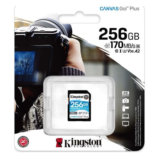 Εικόνα της Κάρτα Μνήμης SDXC Kingston Canvas Go! Plus 256GB U3 V30 UHS-I SDG3/256GB