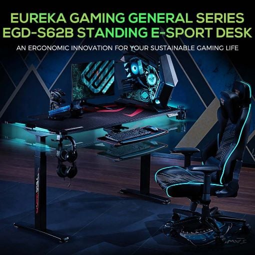 Εικόνα της Standing Gaming Desk Eureka Ergonomic Black EGD-S62B-V1