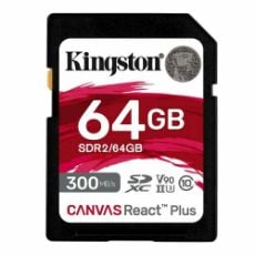 Εικόνα της Κάρτα Μνήμης SDXC Kingston React Plus 64GB U3 V90 UHS-II SDR2/64GB