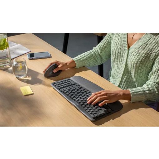 Εικόνα της Πληκτρολόγιο Logitech Wave Keys Ergonomic Wireless Graphite (US) 920-012304