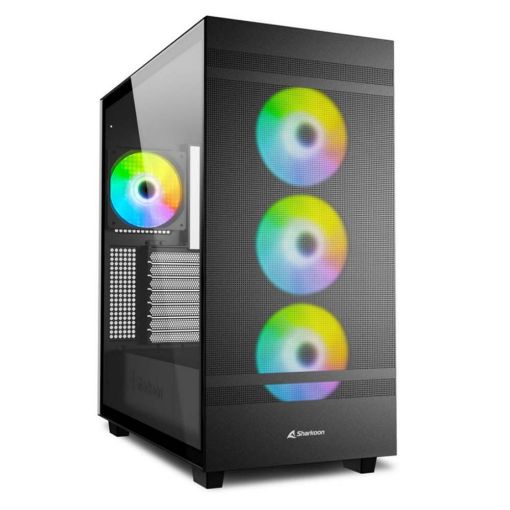 Εικόνα της Sharkoon Rebel C50 RGB ATX Tempered Glass Black