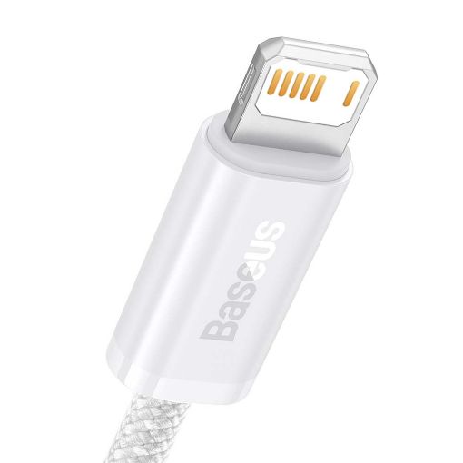 Εικόνα της Καλώδιο Baseus Dynamic USB Male to Lightning Male Braided 2.4A 1m White CALD000402