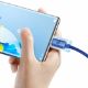 Εικόνα της Καλώδιο Baseus Crystal Shine USB-A to USB-C Braided 100W 1.2m Blue CAJY000403