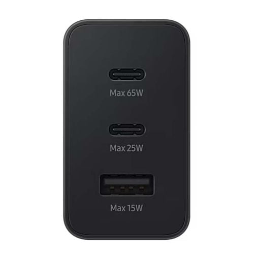 Εικόνα της Φορτιστής Samsung Trio 2x Type-C & USB 65W Black EP-T6530NBEGEU