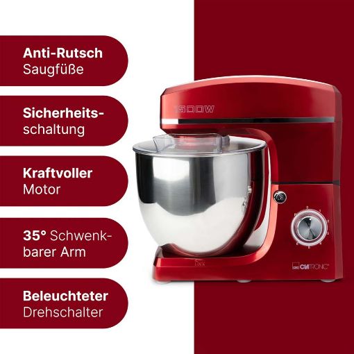 Εικόνα της Κουζινομηχανή Clatronic KM3765 1500W Red