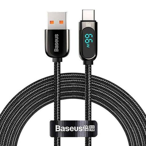 Εικόνα της Καλώδιο Baseus Display USB-A to USB-C Braided 66W 2m Black CASX020101