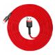 Εικόνα της Καλώδιο Baseus Cafule USB to Lightning Braided 2A 3m Red CALKLF-R09