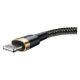 Εικόνα της Καλώδιο Baseus USB to Lightning Braided 1.5A 2m Black/Gold CALKLF-CV1