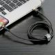 Εικόνα της Καλώδιο Baseus USB to Lightning Braided 1.5A 2m Black/Gold CALKLF-CV1