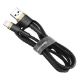 Εικόνα της Καλώδιο Baseus USB to Lightning Braided 1.5A 2m Black/Gold CALKLF-CV1