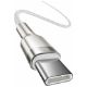 Εικόνα της Καλώδιο Baseus Cafule Metal USB-C to USB-C Braided 100W 2m White CATJK-D02