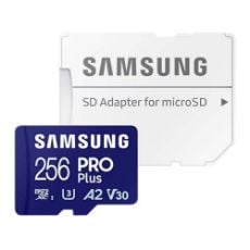 Εικόνα της Κάρτα Μνήμης microSDXC Samsung Pro Plus 256GB UHS-I U3 V30 A2 + SD Adapter MB-MD256SA/EU