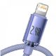Εικόνα της Καλώδιο Baseus Crystal Shine USB-Α to Lightning Braided 2.4A 2m Purple CAJY000105