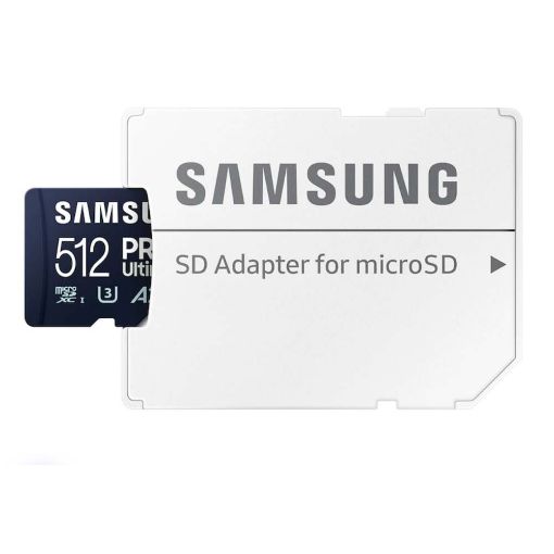 Εικόνα της Κάρτα Μνήμης microSDXC Samsung Pro Ultimate 512GB UHS-I U3 V30 A2 + SD Adapter MB-MY512SA/WW