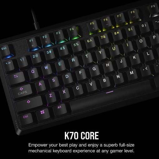 Εικόνα της Πληκτρολόγιο Corsair K70 Core MLX Red Switches (US) Black CH-910971E-NA