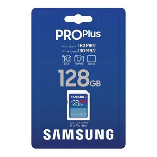 Εικόνα της Κάρτα Μνήμης SDXC Samsung Pro Plus 128GB U3 V30 UHS-I MB-SD128S/EU