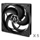 Εικόνα της Case Fan Arctic P12 120mm Black ACFAN00135A (5-Pack)