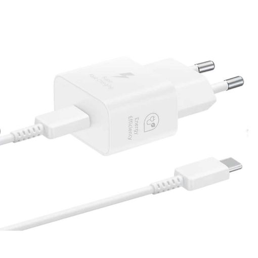 Εικόνα της Φορτιστής Samsung USB-C 25W & Καλώδιο USB-C 1m White EP-T2510XWEGEU