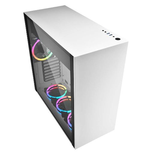 Εικόνα της Sharkoon Pure Steel ARGB Tempered Glass White