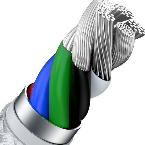 Εικόνα της Καλώδιο Baseus Cafule Metal Braided USB-C to Lightning 20W White 2m CATLJK-B02