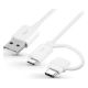 Εικόνα της Καλώδιο Samsung USB to Micro USB & USB-C 1.5m White EP-DG930DWEGWW