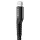 Εικόνα της Καλώδιο Baseus Fish-Eye Spring USB-A to Lightning 1m Black CALSR-01