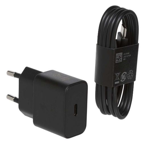 Εικόνα της Φορτιστής Samsung USB-C 25W & Καλώδιο USB-C 1m Black EP-T2510XBEGEU