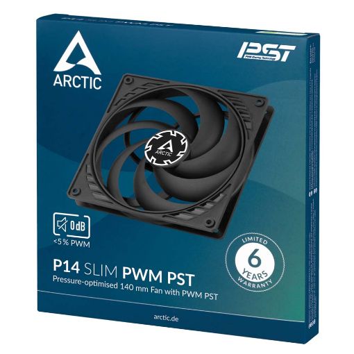 Εικόνα της Case Fan Arctic P14 Slim 140mm PWM PST Black ACFAN00268A