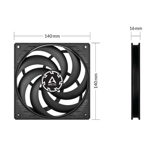 Εικόνα της Case Fan Arctic P14 Slim 140mm PWM PST Black ACFAN00268A