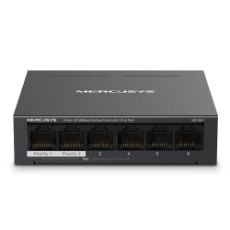 Εικόνα της Switch Mercusys 6 Port 10/100Mbps PoE+ Black MS106LP