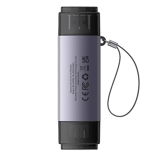 Εικόνα της Card Reader Baseus Lite Series USB-A & USB-C to SD/TF Grey WKQX060113