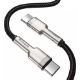 Εικόνα της Καλώδιο Baseus Metal USB-C to USB-C 2m Black/Silver CATJK-D01
