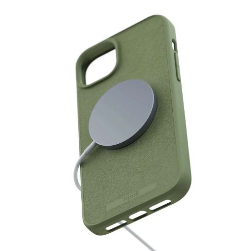 Εικόνα της Θήκη Njord Suede MagSafe for iPhone 15 Plus Olive NA52SU06