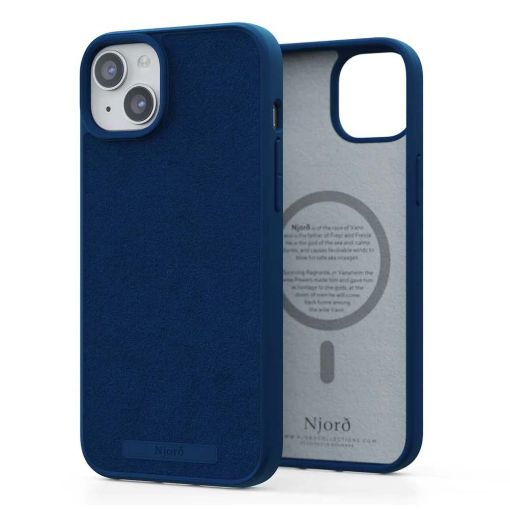 Εικόνα της Θήκη Njord Suede MagSafe for iPhone 15 Plus Blue NA52SU01