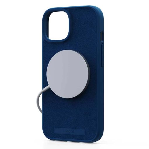 Εικόνα της Θήκη Njord Suede MagSafe for iPhone 15 Blue NA51SU01