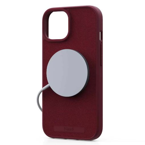 Εικόνα της Θήκη Njord Suede MagSafe for iPhone 15 Red NA51SU11