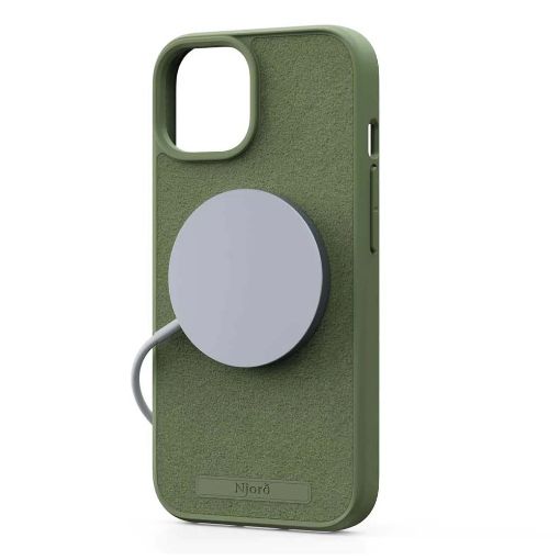 Εικόνα της Θήκη Njord Suede MagSafe for iPhone 15 Olive NA51SU06