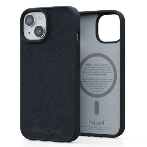 Εικόνα της Θήκη Njord Suede MagSafe for iPhone 15 Black NA51SU00