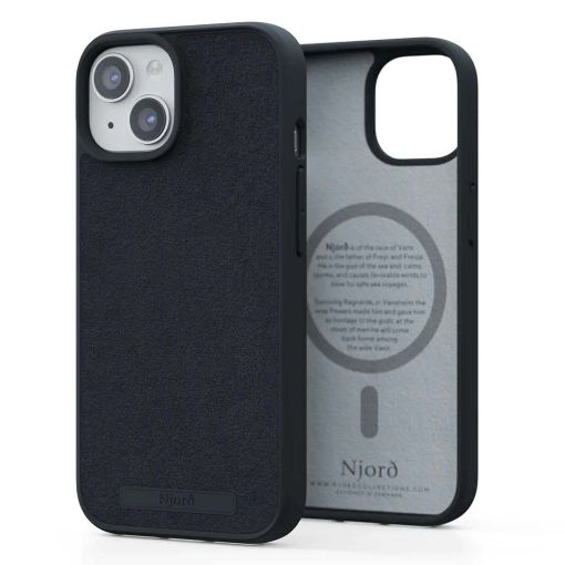 Εικόνα της Θήκη Njord Suede MagSafe for iPhone 15 Black NA51SU00