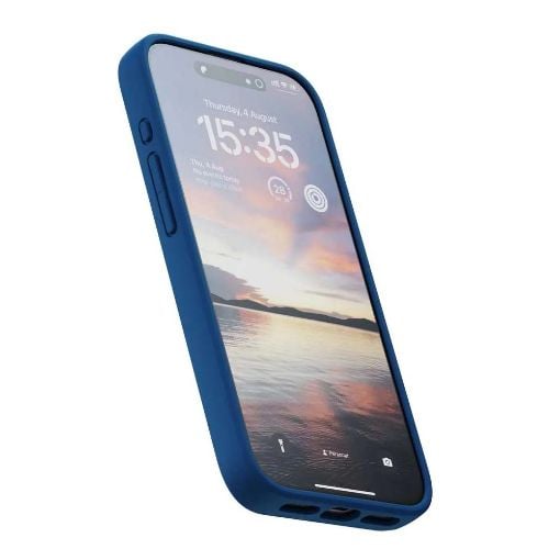 Εικόνα της Θήκη Njord Suede MagSafe for iPhone 15 Pro Blue NA53SU01