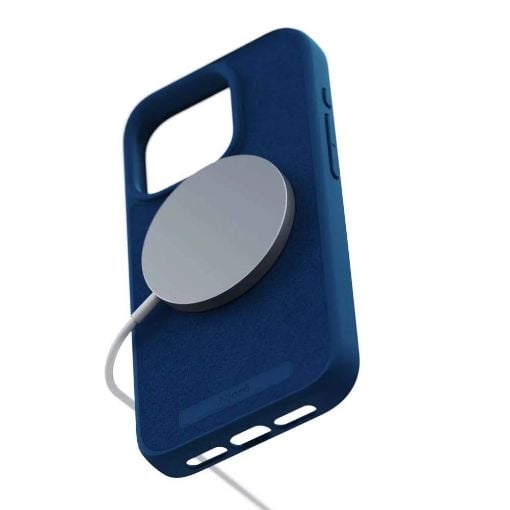 Εικόνα της Θήκη Njord Suede MagSafe for iPhone 15 Pro Blue NA53SU01